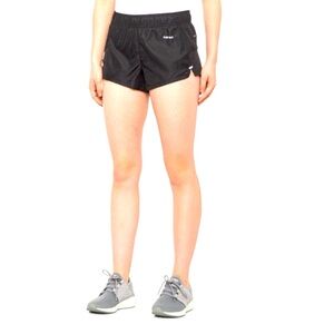 HIND ACTIVEWEAR BLACK TRACKER SHORTS WOMEN MID-RISE DRAWSTRING INNER SIZE XL